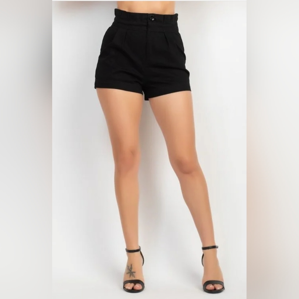 High Waisted Cotton Shorts